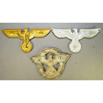 El conjunto de tres águilas sombrero tercero Reich. Espenlaub militaria