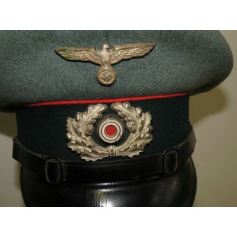 Wehrmacht Artillerie Visor Hat, Early Peküro voor aangeworven mannen. Espenlaub militaria