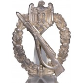 Infanteriesturmabzeichen in Silber Otto Schickle. Super bonita insignia de zinc