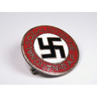 Insignia de miembro - NSDAP: Hermann Aurich Dresden M1 / ​​105 RZM. Esmalte de zanahoria. Espenlaub militaria