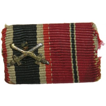 Barra de cinta para el veterano del frente oriental. Mérito de guerra cruzado con espadas, medalla de wio. Espenlaub militaria