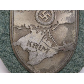 Ärmsköld för Krimkampanjen 1941-42. Wilhelm Deumer. Zink. Espenlaub militaria