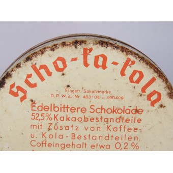 Оригинальный шоколад Вермахта в банке Scho-ka-kola. 1941 год. Espenlaub militaria