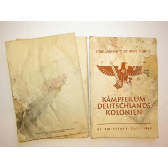 3 educational propaganda textbooks for the Hitler Youth. Espenlaub militaria