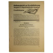 Bildungsbroschüre für Wehrmachtssoldaten. Ein Muss im Rucksack