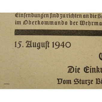 Brochure éducative pour les soldats de la Wehrmacht. Doit avoir dans un sac à dos. Espenlaub militaria
