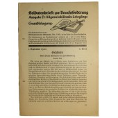 Educational material for Wehrmacht.  Soldiers letters for career promotion