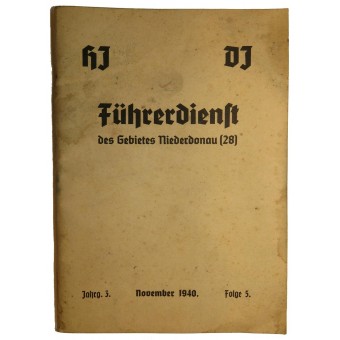 HJ-DJ Handbok för ledare med månadsnummer, nov. 1940. Espenlaub militaria