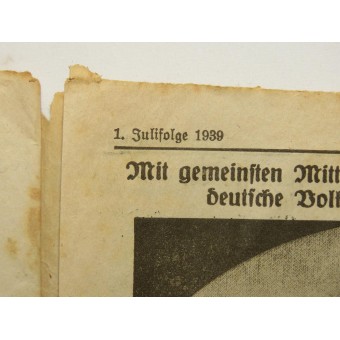 Газета австрийских нацистов Österreichischer Beobachter, лето 1939. Espenlaub militaria