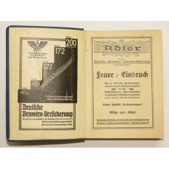 3. valtakunnan rautatieviranomaiset Kalenteri - 1939 vuosi. Espenlaub militaria