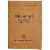 3. Reich. Die Bestimmungen der DAF-Deutsche Arbeitsfront