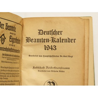 Kalender für deutsche Beamte, 1943. Espenlaub militaria