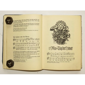 HJ Songbook, mooi geïllustreerd met 3 Reich Propaganda. Espenlaub militaria
