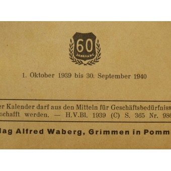 Oertzen diario de bolsillo para los oficiales de la Wehrmacht. Espenlaub militaria