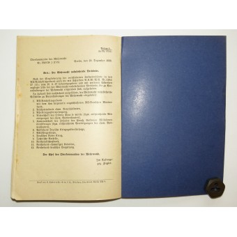 StanttDienst-Vorschrift St.O.D.V. Neudruck VOM 24.10.1939. Espenlaub militaria