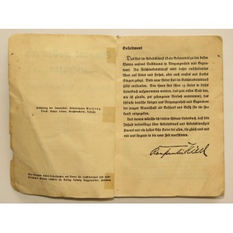 The RAD songbook with signatures of army friends. Espenlaub militaria