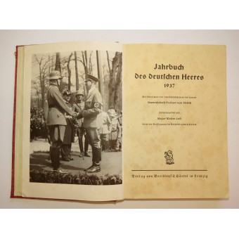 Jahrbuch des Deutschen Heeres, 1937, MIT Geleitwort des Oberbehehlshabers des Heeres. Espenlaub militaria