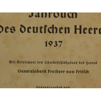 Jahrbuch des deutschen Heeres, 1937, Альманах немецких сухопутных войск за 1937 год. Espenlaub militaria