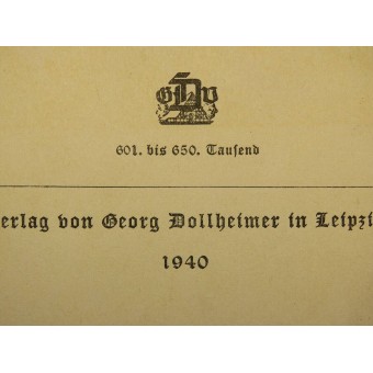 Lhistoire allemande de lépoque pré-germanique jusquà nos jours, avec le portrait de Hitler.. Espenlaub militaria