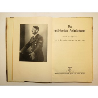 The battle for the freedom of the Great Germany, Adolf Hitlers speech. Espenlaub militaria