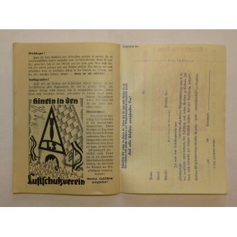 Air-defence 3rd Reich textbook with attached picture and some conspectus. Espenlaub militaria