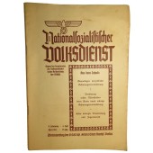 Numéro mensuel du NSDAP. Nationalsozialistischer Volksdienst