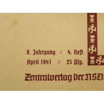Numero mensile di NSDAP. Nationalsozialistischer Volksdienst. Espenlaub militaria