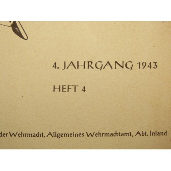 Propaganda politica per i soldati tedeschi. Soldatenblätter für Feier und Freizeit 4. Jahrgang 1943 Heft 4. Espenlaub militaria