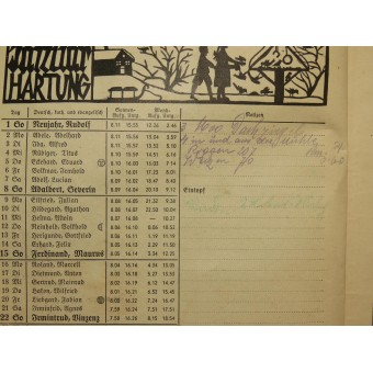 Пропагандистский семейный календарь времен Третьего Рейха . 1939. Espenlaub militaria