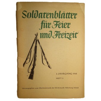 Soldatenblatter für feier und freizeit 3. Jahrgang 1942 Heft 3. Espenlaub militaria