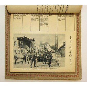 Wehrmacht Kalender, 1940, La calandria con 52 tarjetas postales. Espenlaub militaria