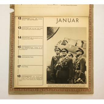 Wehrmacht Kalender, 1940, La calandria con 52 tarjetas postales. Espenlaub militaria