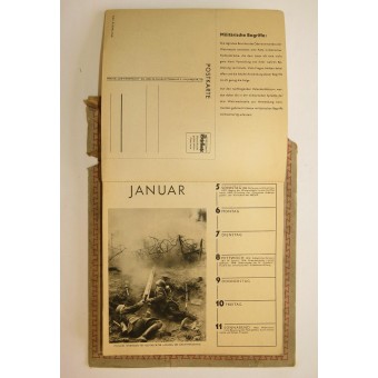 Wehrmacht Kalender, 1940, Kalender med 52 postkort. Espenlaub militaria
