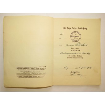 « Vous et votre peuple ». Un cadeau pour lobtention du diplôme de lécole en 1939.. Espenlaub militaria