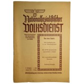 Monthly issue of NSDAP. January 1941 Nationalsozialistischer Volksdienst
