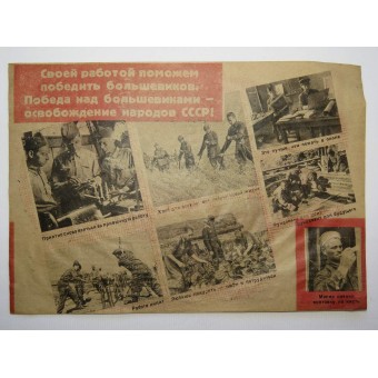 WW2 volantino emesso dai tedeschi per i soldati russi. Propaganda. Espenlaub militaria