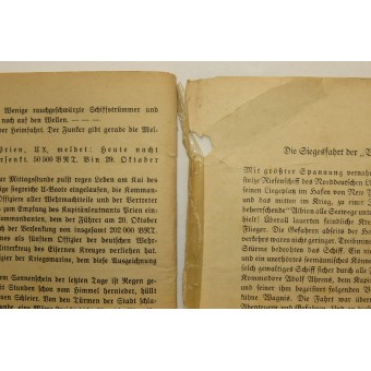8 enamyfartyg från konvojen sänktes av Prien från konvojen Kriegsbücherei der deutschen Jugend.. Espenlaub militaria