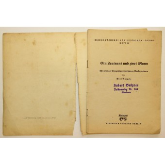 Kriegsbücherei der deutschen Jugend, Heft 90, Ein Leutnant und zwei Mann (En soldat och två män). Espenlaub militaria