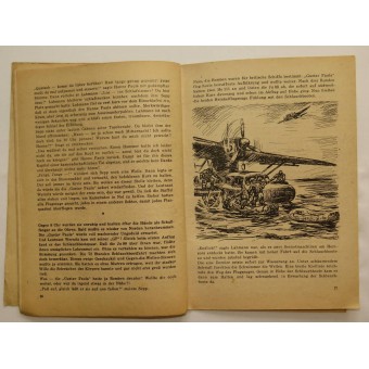Журнал серии политпросвещения молодёжи Рейха, Heft 114, “Ein Schlauchboot im Mittelmeer”. Espenlaub militaria