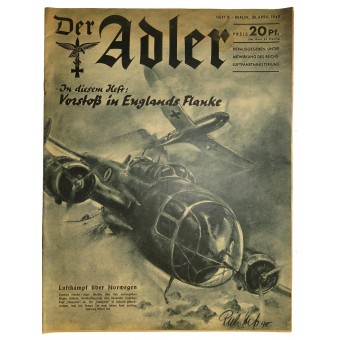 Der Adler, Nr. 9, 30 de abril 1940 en Vorstoß de Inglaterra Flanke. Espenlaub militaria