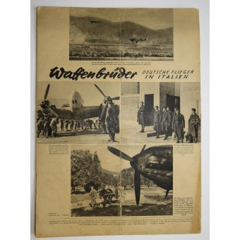Die Wehrmacht, Nr.4, 12. Février 1941, Waffenbrüder. Deutscher Fliegeroffizier im Gespräch. Espenlaub militaria