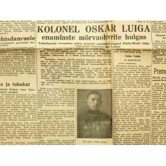 Viron kieli WW2 -ajanjakso -sanomalehti Eesti Sõna, 21. kesäkuuta 1942. Espenlaub militaria