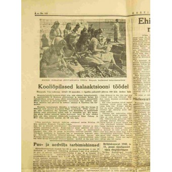 Période WW2 journal estonien « Eesti Sõna, 21 Juin 1942. Espenlaub militaria
