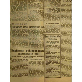 Idioma estonio periodo WW2 periódico Eesti Sona, 21 de junio de 1942. Espenlaub militaria