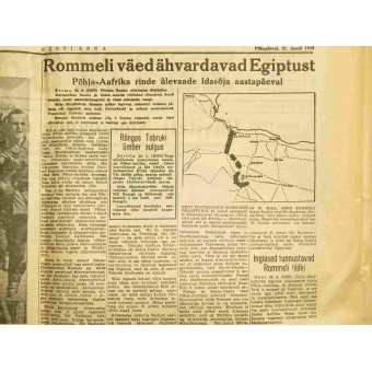 Estniska tidningen Eesti sõna från andra världskriget, 21. juni 1942. Espenlaub militaria