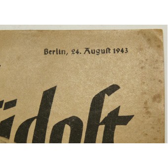 Luftflotte Südost, Nr. 17, 25. agosto 1943, 24 pagine. Grenadier der Luft. Espenlaub militaria