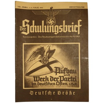 Magazine Der Schulungsbrief, VIII. Jahrgang, 3./4 Forge, 1941, 38 paginas. Espenlaub militaria