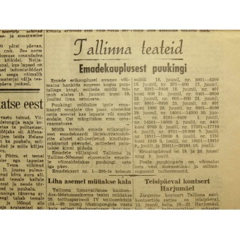 Tidningen Eesti sõna, 12. Juni 1943, tysk krigspropaganda. Espenlaub militaria