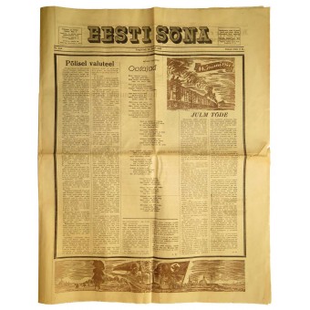 Newspaper Eesti sõna, 12. June 1943, War time German propaganda. Espenlaub militaria