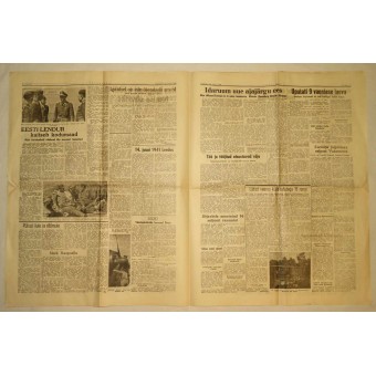 Journal « Eesti Sõna », 12. Juin 1943, la propagande allemande en temps de guerre. Espenlaub militaria